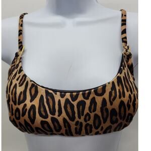 Christian Lacroix x Swiminista Leopard Animal Print Play Bikini Top Medium